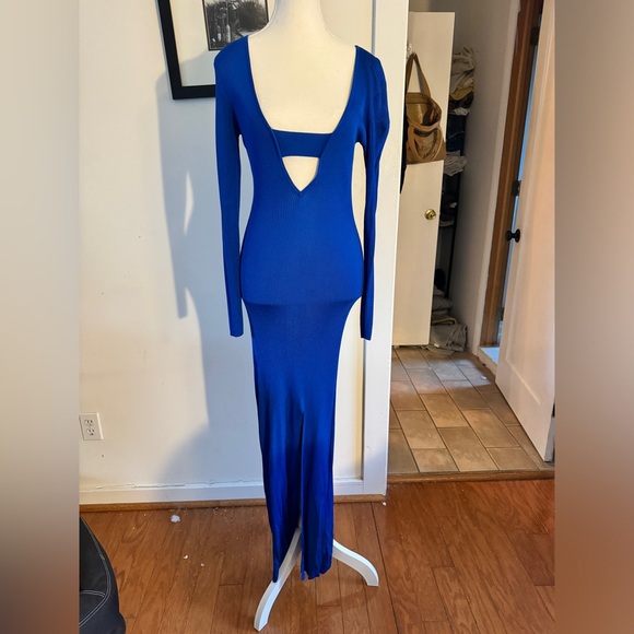 Auteur Stevie Maxi Dress in Cobalt Blue S Revolve Rib Knit - Picture 5 of 16